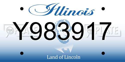 Y983917 Illinois License Plate