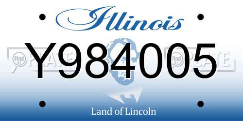 Y984005 Illinois License Plate