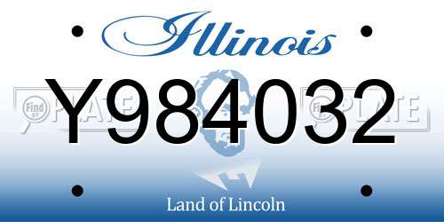 Y984032 Illinois License Plate