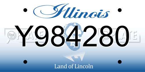 Y984280 Illinois License Plate