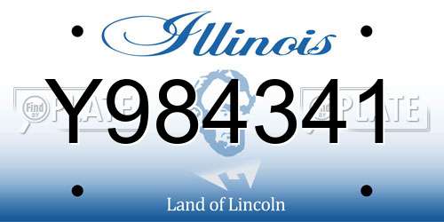 Y984341 Illinois License Plate