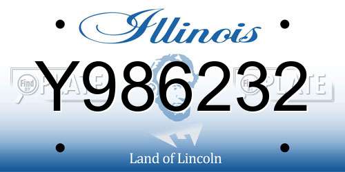 Y986232 Illinois License Plate