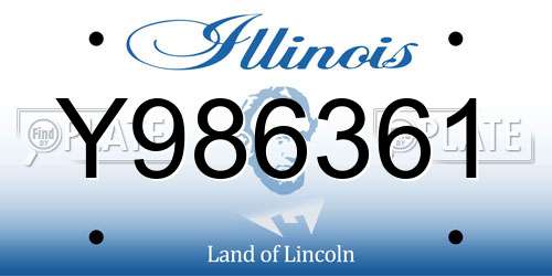 Y986361 Illinois License Plate
