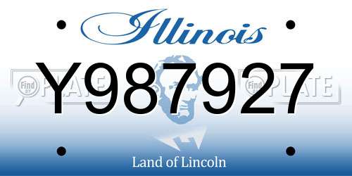Y987927 Illinois License Plate