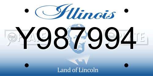 Y987994 Illinois License Plate