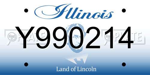 Y990214 Illinois License Plate