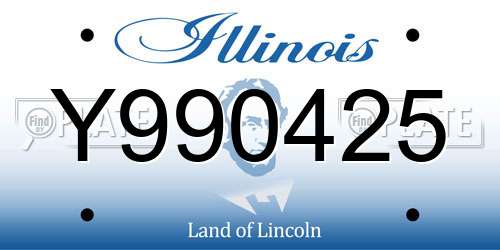 Y990425 Illinois License Plate