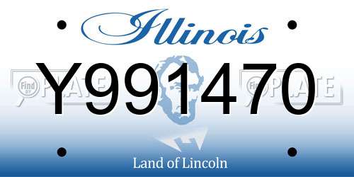 Y991470 Illinois License Plate