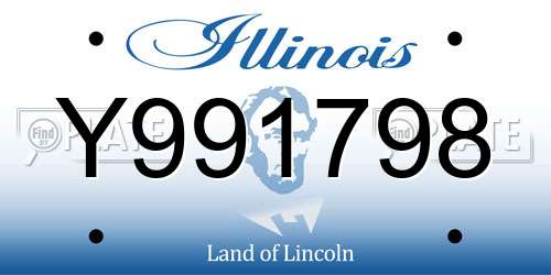 Y991798 Illinois License Plate