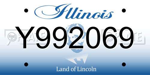 Y992069 Illinois License Plate
