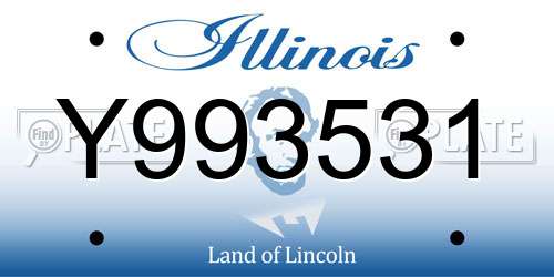 Y993531 Illinois License Plate