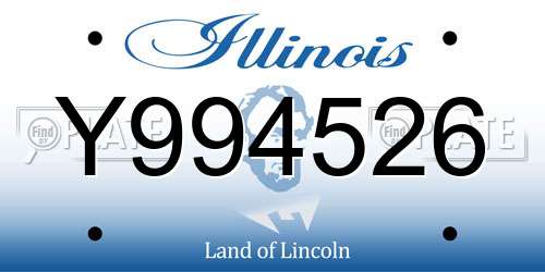 Y994526 Illinois License Plate