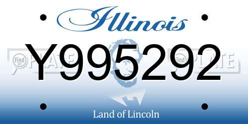 Y995292 Illinois License Plate