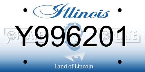 Y996201 Illinois License Plate