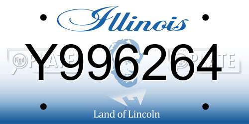 Y996264 Illinois License Plate