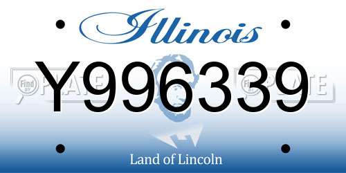 Y996339 Illinois License Plate