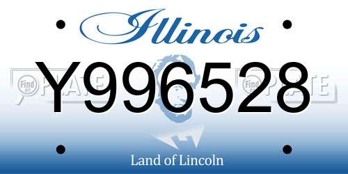 Y996528 Illinois License Plate