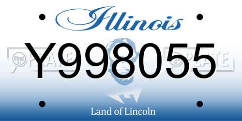 Y998055 Illinois License Plate