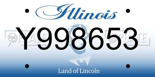 Y998653 Illinois License Plate