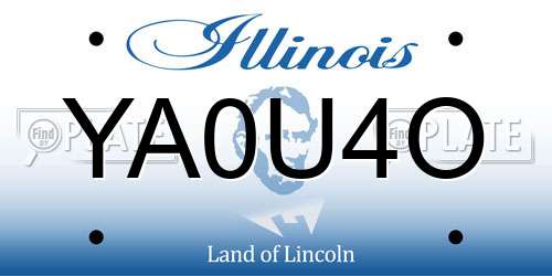 YA0U4O Illinois License Plate