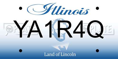 YA1R4Q Illinois License Plate