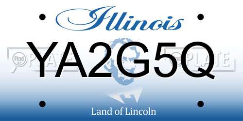 YA2G5Q Illinois License Plate