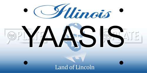 YAASIS Illinois License Plate