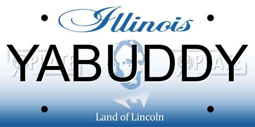 YABUDDY Illinois License Plate