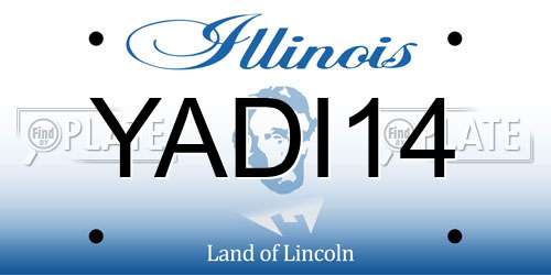 YADI14 Illinois License Plate