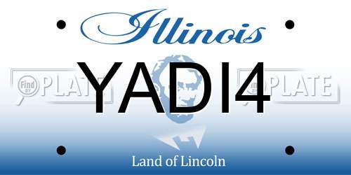 YADI4 Illinois License Plate