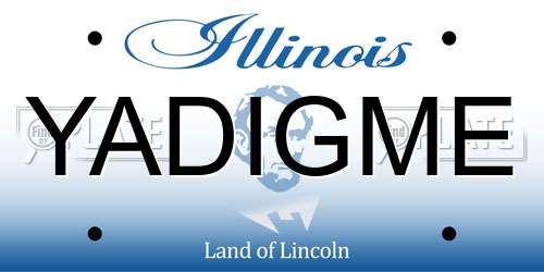 YADIGME Illinois License Plate
