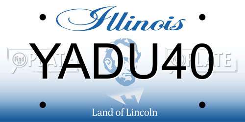 YADU40 Illinois License Plate