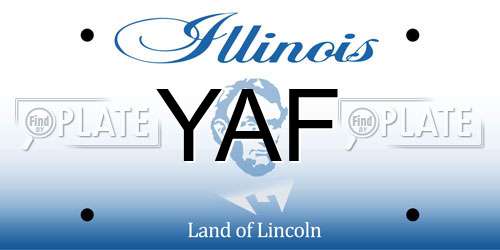 YAF Illinois License Plate