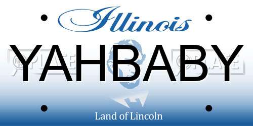 YAHBABY Illinois License Plate
