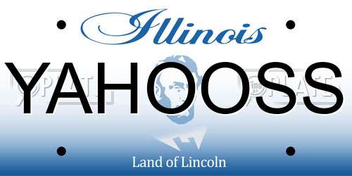 YAHOOSS Illinois License Plate