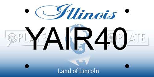 YAIR40 Illinois License Plate