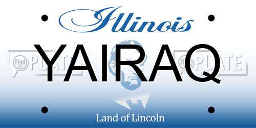YAIRAQ Illinois License Plate
