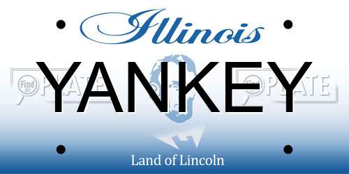 YANKEY Illinois License Plate