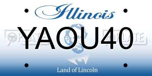 YAOU40 Illinois License Plate
