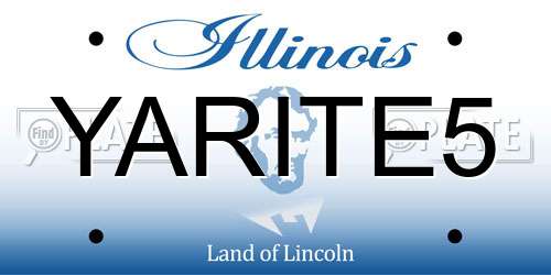 YARITE5 Illinois License Plate