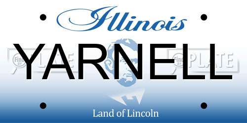 YARNELL Illinois License Plate