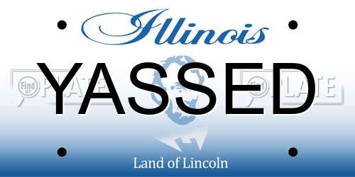 YASSED Illinois License Plate