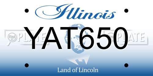 YAT650 Illinois License Plate