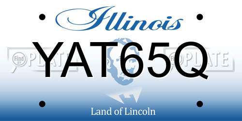 YAT65Q Illinois License Plate