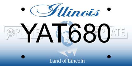 YAT680 Illinois License Plate