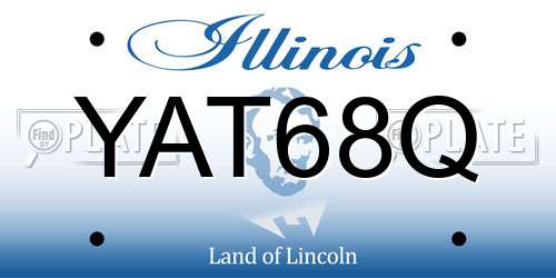 YAT68Q Illinois License Plate