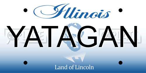 YATAGAN Illinois License Plate