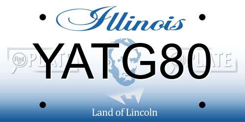 YATG80 Illinois License Plate
