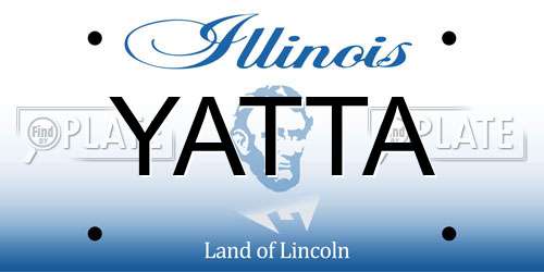 YATTA Illinois License Plate