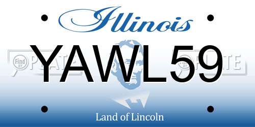 YAWL59 Illinois License Plate